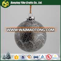 Christmas tree decoration balls have silver shinny surface